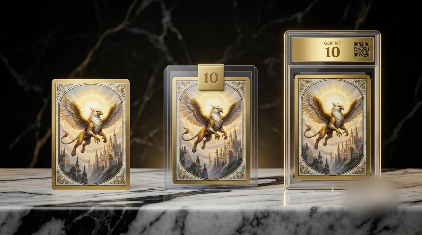 De la carte brute au top loader gradé puis à un slab scellé