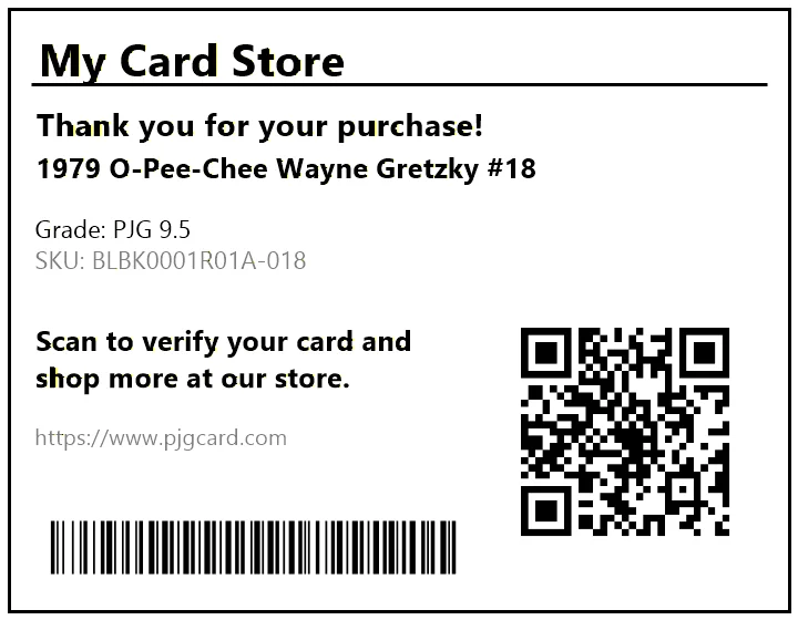 Insert de agradecimento ao comprador com QR